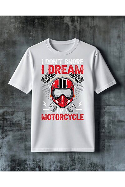 COMVİCHO I Dream Motorcycle Printed Oversize T-Shirt