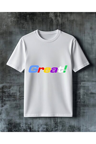 COMVİCHO Grea Colorful Logo Printed Oversize T-Shirt