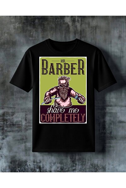 COMVİCHO Mr Barber Tras Printed Oversize T-Shirt