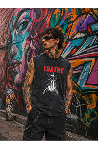 FREAK T-SHIRT Μπλουζάκι Oversize με Μηδενικά Μανίκια σε Στυλ Loathe Dark Aest...