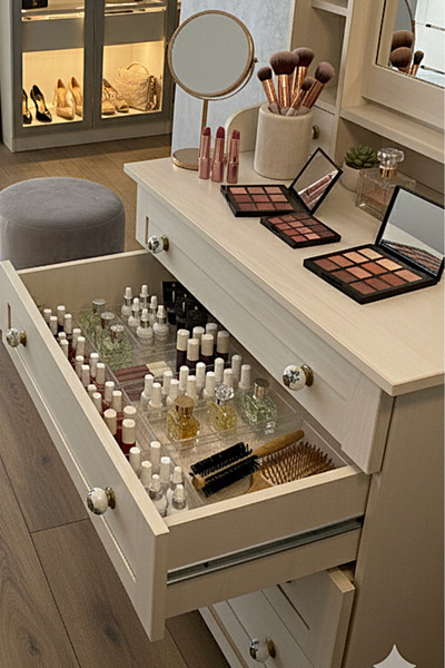 UNIQUE ME 12-Piece Modular Makeup Organizer - Luxury Bathroom Shelf & Cosmeti...