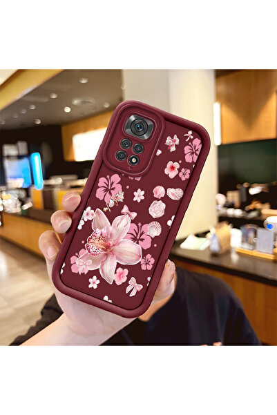 ucuc Redmi Note 11/Note 11S Uyumlu Darbeye Dayanıklı Kamera Korumalı Bordo Si...