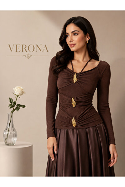 Verona Midi Evening Dress with Three-Dimensional Design and Ruffle Details an...