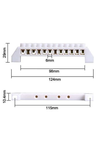 Choice3 12 Holes Bridge Type Zero Line Ground Bar Grounding Copper Bar Distri...
