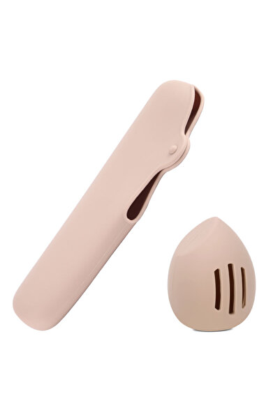 Choice7 2PCS-B21-B19-khaki Large Travel Makeup Brush Holder and Makeup Sponge...