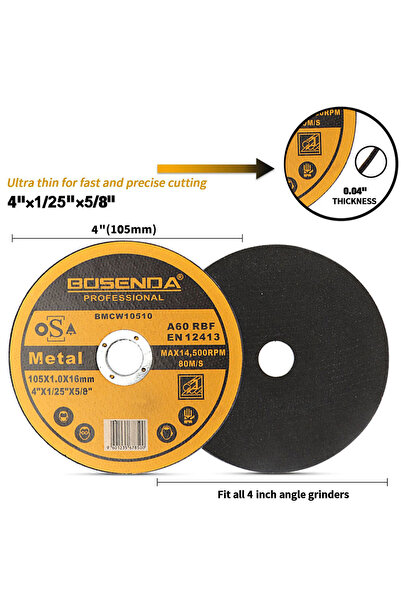Choice 1.0mm 105mm 16mm Metal Cutting 25pcs SI FANG 105mm Metal Cutting Disc ...
