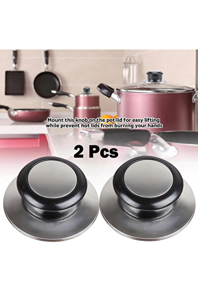 Choice 2pcs Black Stainless Steel Lid Knob 5mm-12mm Universal Replacement Han...