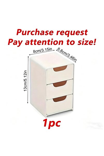Choice White Chic 3-Tier Desk Organizer with Drawers - Ideal for Office Suppl...
