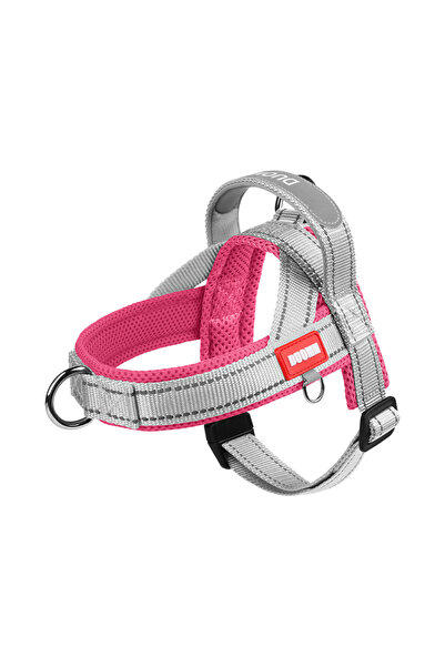Choice3 M gray rose Dog Pet Chest Harness Wide Webbing Two-Color Contrasting ...
