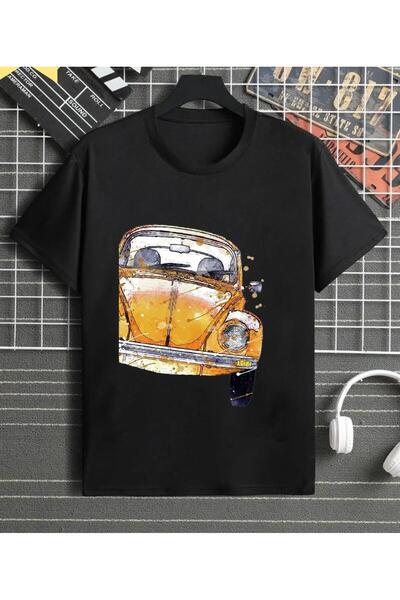 bolivia's 1pc Vintage Beetle Art Men's T-Shirt - Casual Street Style, Vintage...