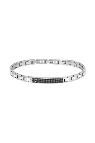 Sector Basic Anchor Bracelet, silver stainless steel, gray, length 18+3cm, SZS50