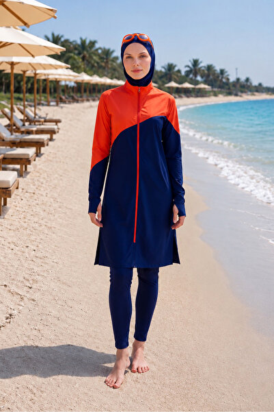 Marina H2O Swimmer Series Navy Blue Young Girls Hijab Swimsuit G2316