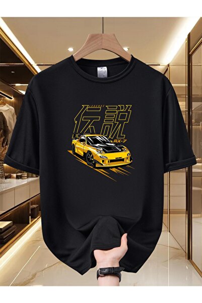 bolivia's تي شيرت رجالي بتصميم RX-7 Legend - تصميم لمحبي السيارات الكلاسيكية،...
