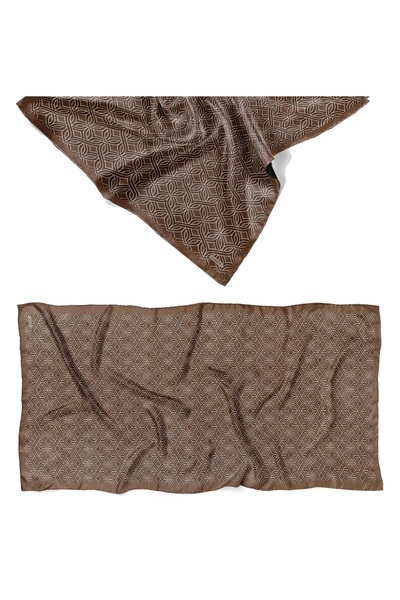 Mavi İpek Coffee Series Soft Cotton Shawl D12
