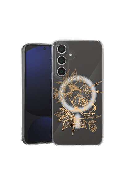 bestcase Husă pentru Samsung Galaxy A36 cu design Golden Rose, TPU anti-șoc m...
