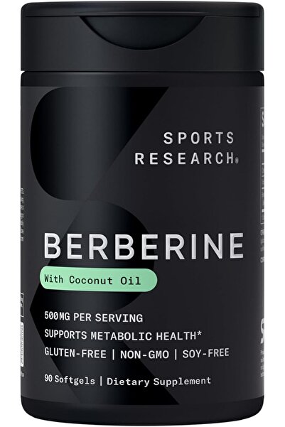 Sports Research Berberin Supplement with Coconut Oil - Herbal & Ayurvedic Met...