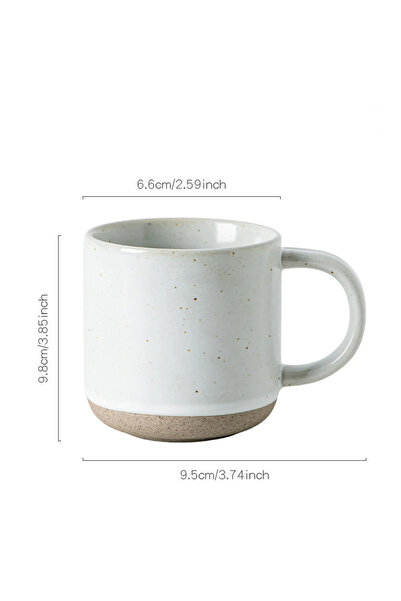 Choice1 150ml WHITE Speckled Ceramic Coffee Mug Modern White Frosted Design w...