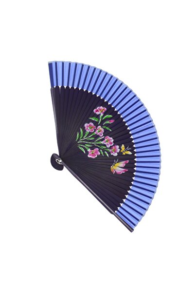 ButicCochet Evantai pliabil, Buticcochet, plastic, imprimeu floral, 22 cm, Mo...