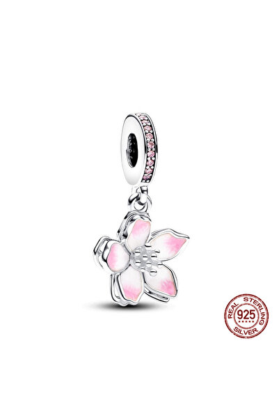 Choice22 BMT862-A Charms 925 Silver Roses & Lucky Four-Leaf Clover Charms Bea...