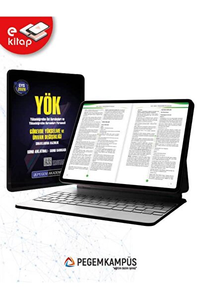 Pegem Akademi Yayıncılık 2026 GYS YÖK Görevde Yükselme ve Ünvan Değişikliği Sınavlarına Hazırlık Konu Anlatımlı Soru Bankası