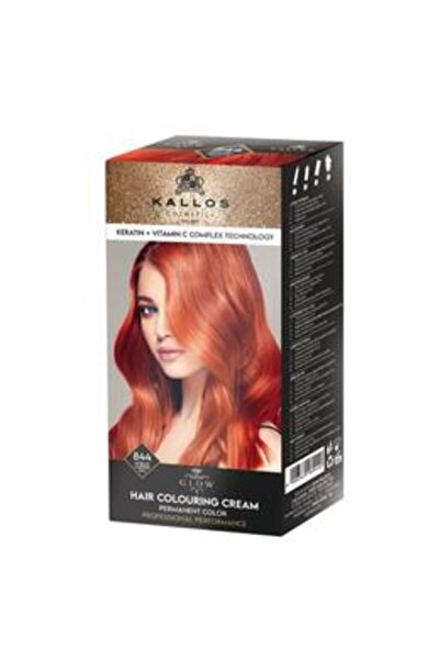 Kallos Vopsea Permanenta - Glow Long Lasting Cream Hair Colour Nuanta 844 Ros...