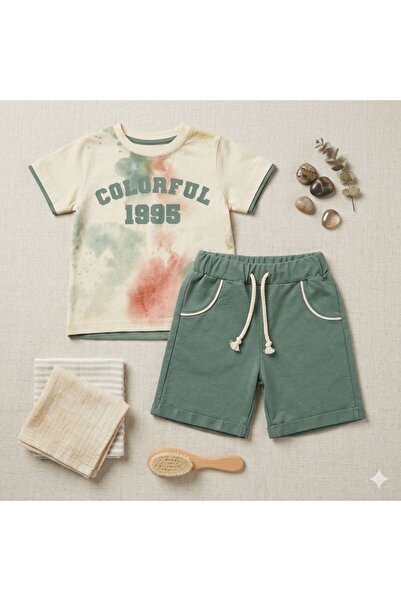 Victorino Set vara copii "Colorful 1995" - Tricou Retro si pantaloni scurti c...