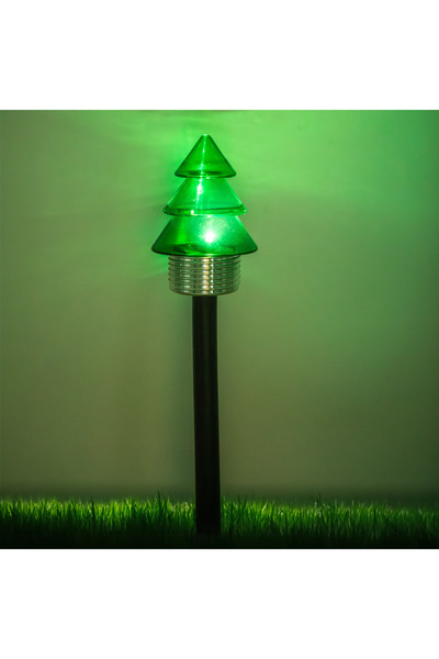 Zumzeria Felinar solar tip băț, verde, roșu, alb, 41cm