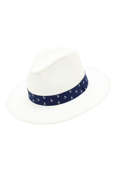 ButicCochet Men's sun hat, made of paper straw, ButicCochet, with blue-marine...