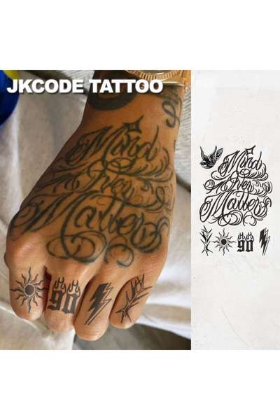 Choice Waterproof Hand Tattoo for Men - Street Graffiti - Mind over Matter - ...