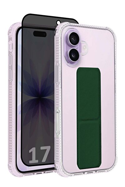 CATANES 2 Packs Finger Grip Clear Case Cover for iPhone 17 - Kickstand Car Ma...