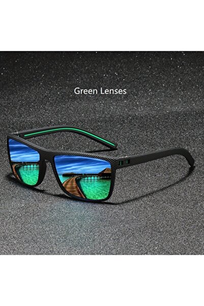 choice2 566(Green Lenses) Fashion Nail Decoration Vintage Square Polarized Su...