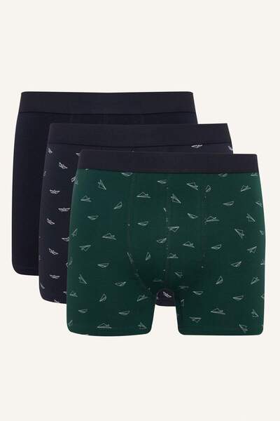DeFacto Regular Fit Patterned 3-Piece Boxer H4438Ax26Sp