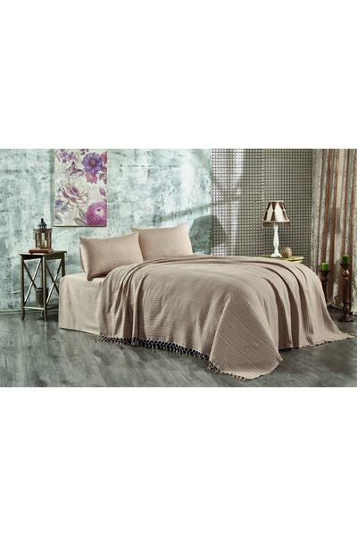 FARİKA Double Pique Size: 220 X 240 Cm Cappuccino