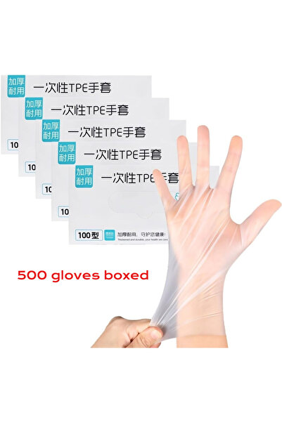 choice2 L 500 gloves boxed Disposable Gloves Food Grade TPE Thickened Wear-re...