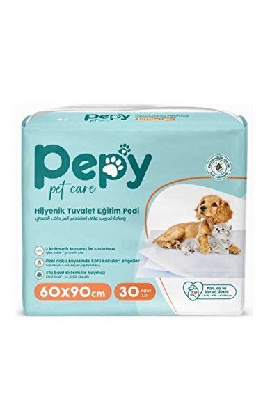 PEPY Kedi Kumu 60x90 Hijyenik Tuvalet Eğitim Pedi 30'lu 1 Paket 30 Adet