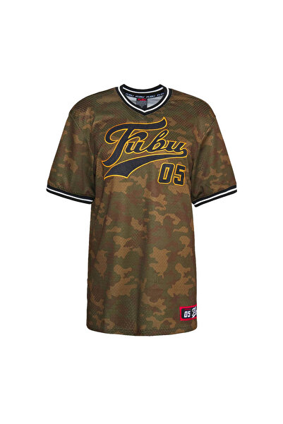 FUBU Mens Short-Sleeve Varsity Camo Mesh Tee M