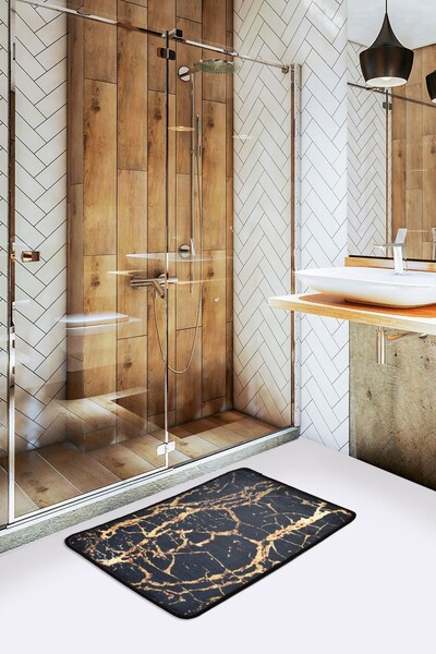 FARİKA Bathmat Non-Slip Underside Size: 40 X 60 Cm Goldes Multicolor