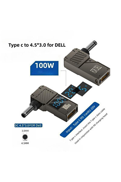 Choice10 4.5X3.0mm (for Dell) PD100W Type-C to DC Plug Converter USB C to Lap...