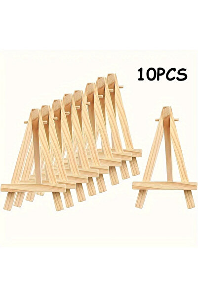 Choice 10pcs 10pcs Adjustable Mini Wooden Easels - Triangle Display Stands fo...
