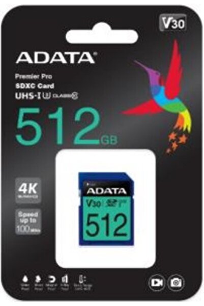 Adata Premier Pro 512 GB SDXC (UHS-I U3, Class 10, V30)