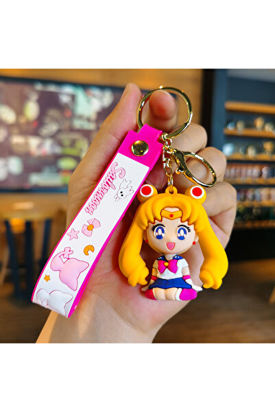 Choice5 Bandai B Anime Sailor Moon Keychain Cartoon Cute Cat Figures Keyring ...