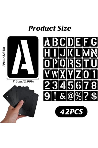 Choice 1 Set 42pcs DIY Craft Alphabet Stencil Reusable Embossing Template Alp...