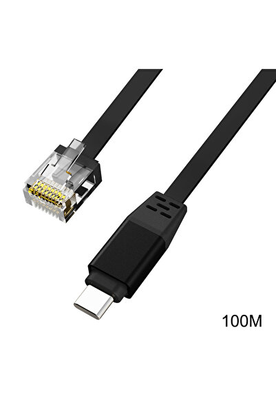 choice2 كابل توصيل جديد بطول 1 متر و100 متر من النوع C إلى RJ45، محول شبكة سل...