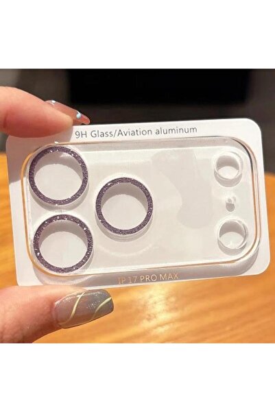 Choice5 For iPhone 17 Pro purple 2025 New Glitter Camera Protector Film For I...