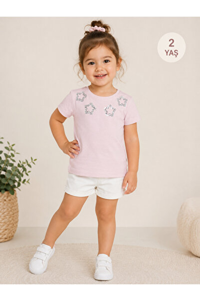 Bi Cool 13905-26 Tricou din bumbac pentru fete cu detaliu stea cu pietre