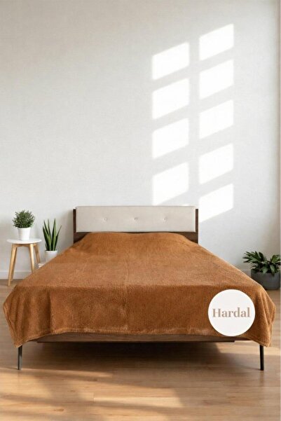 Çeyiz Diyarı Welsoft Double Blanket 200X220 cm Mustard