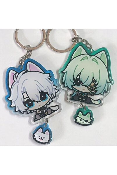 Choice 1 pair Game Honkai: Star Rail Phainon Anaxa Cosplay Keychain Acrylic C...