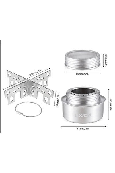 Choice 1 SET Portable Mini Aluminum Alloy Alcohol Stove with Cross Stand & Fi...