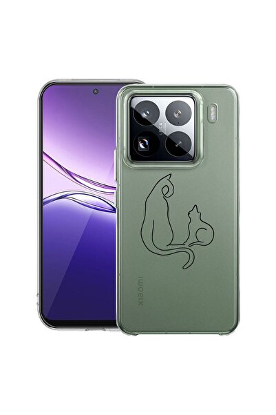 bestcase ¬Æ Husa Clear Slim Silicon Compatibila cu Xiaomi 15, Abstract Cat, 2...