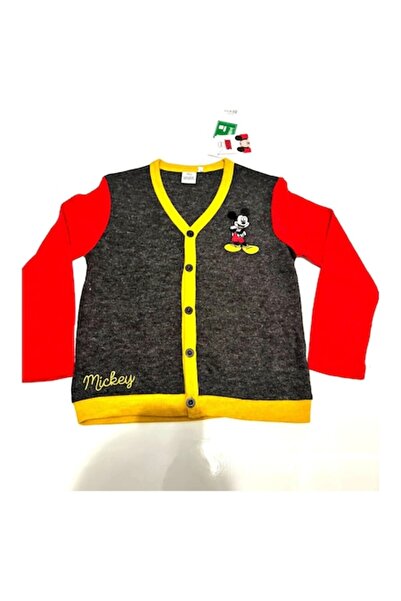 DİSNEP Cardigan pentru copii, Disnep, Mickey Mouse, gri-roșu, 128 cm
